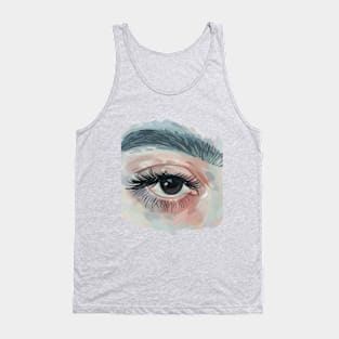 Color drowing of the eyes. Tank Top